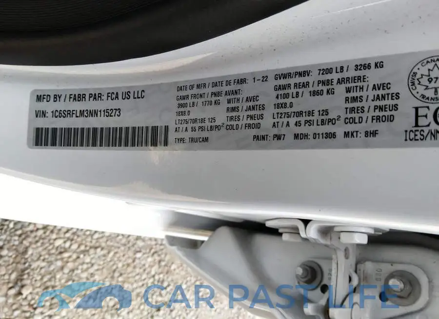 1C6SRFLM3NN115273# 9