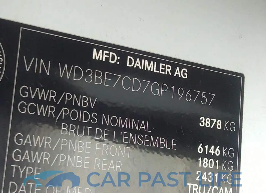 WD3BE7CD7GP196757# 9
