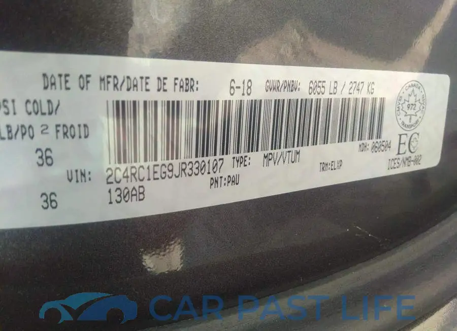 2C4RC1EG9JR330107# 9
