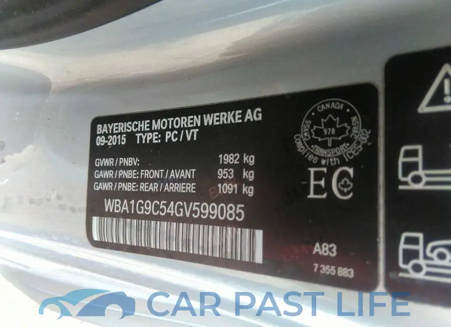 WBA1G9C54GV599085# 9