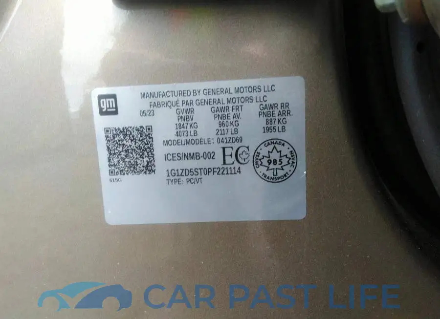 1G1ZD5ST0PF221114# 9