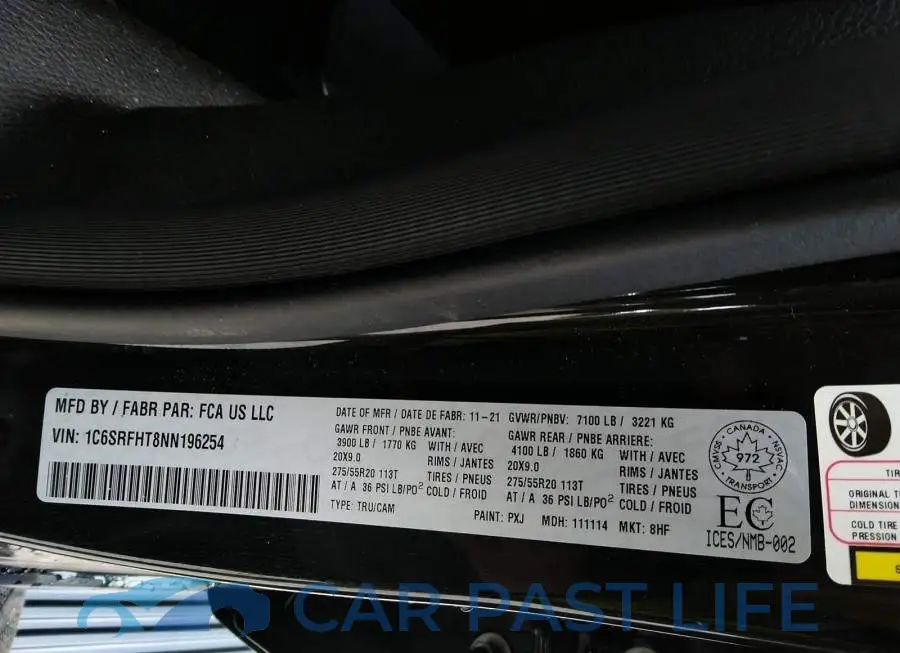 1C6SRFHT8NN196254# 9