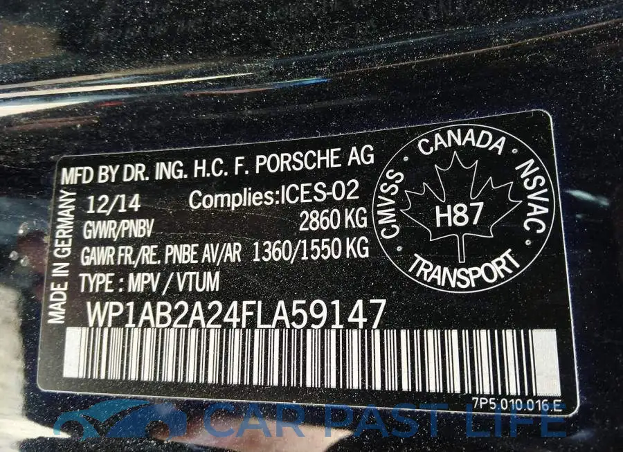 WP1AB2A24FLA59147# 9