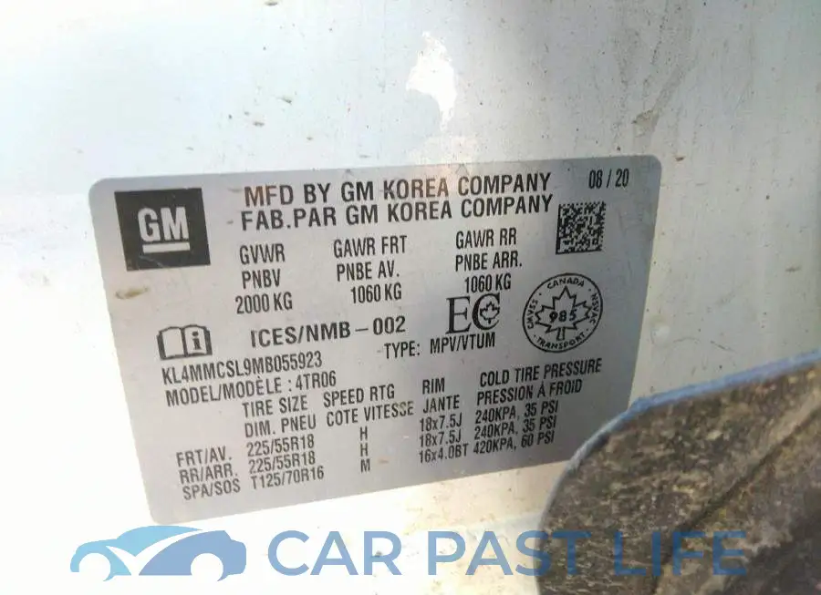 KL4MMCSL9MB055923# 9