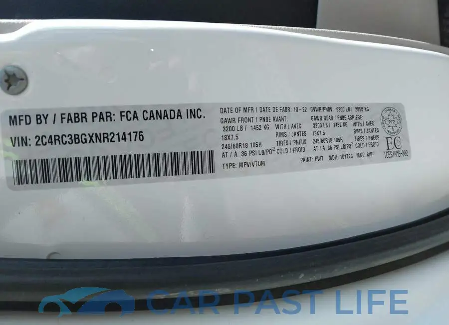 2C4RC3BGXNR214176# 9