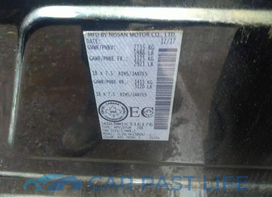 5N1DL0MM5JC516176# 9