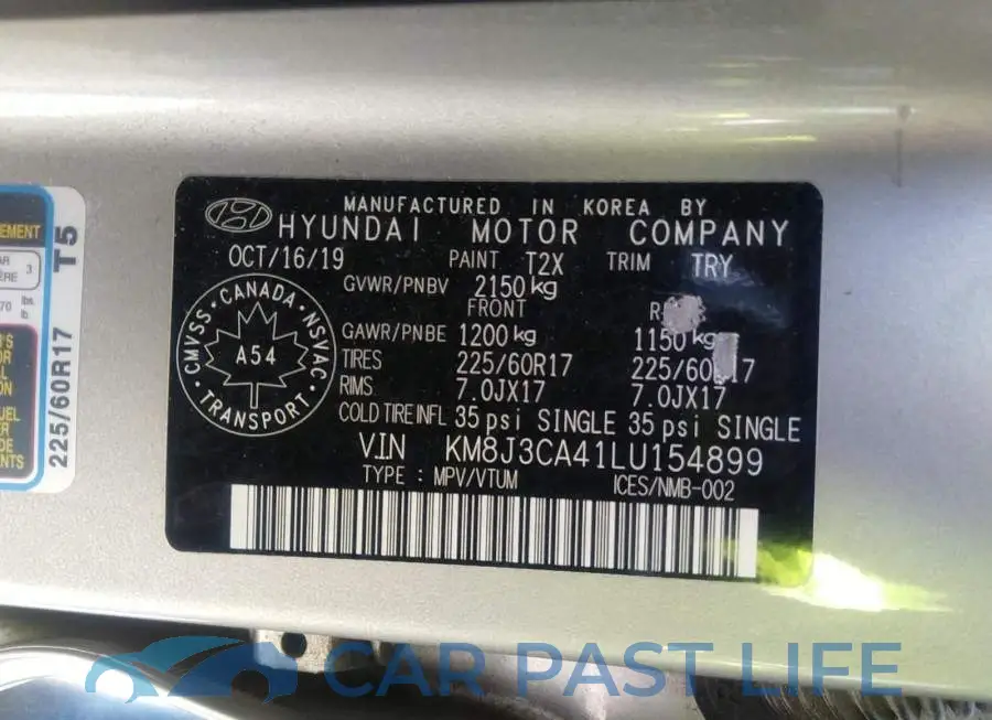 KM8J3CA41LU154899# 9