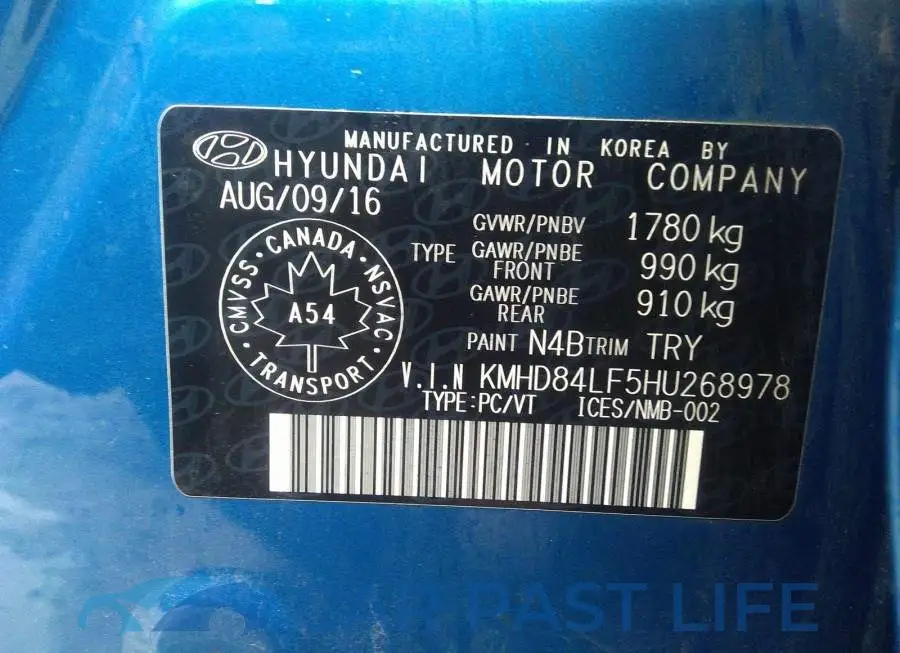 KMHD84LF5HU268978# 9