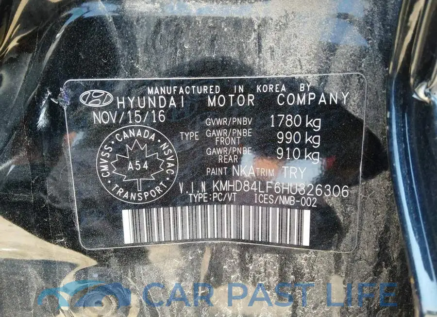 KMHD84LF6HU326306# 9