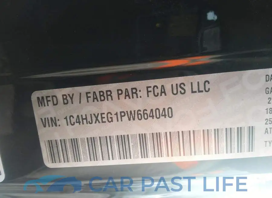 1C4HJXEG1PW664040# 9