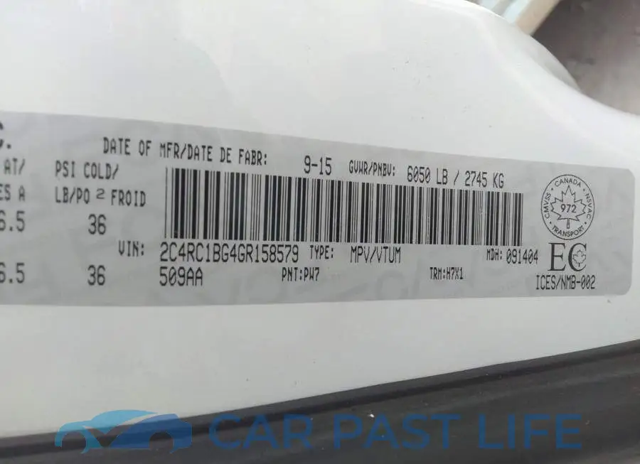 2C4RC1BG4GR158579# 9