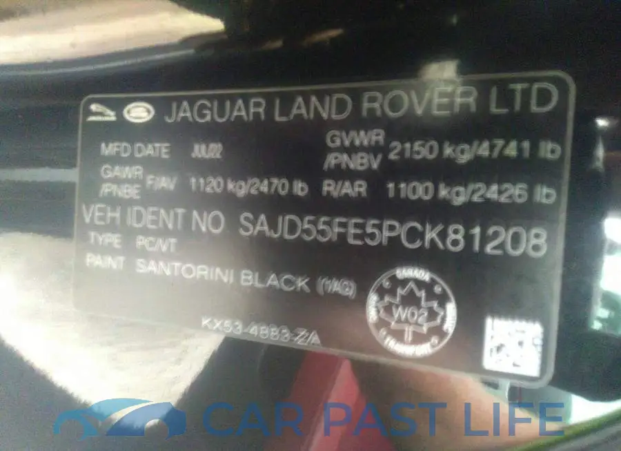 SAJD55FE5PCK81208# 10