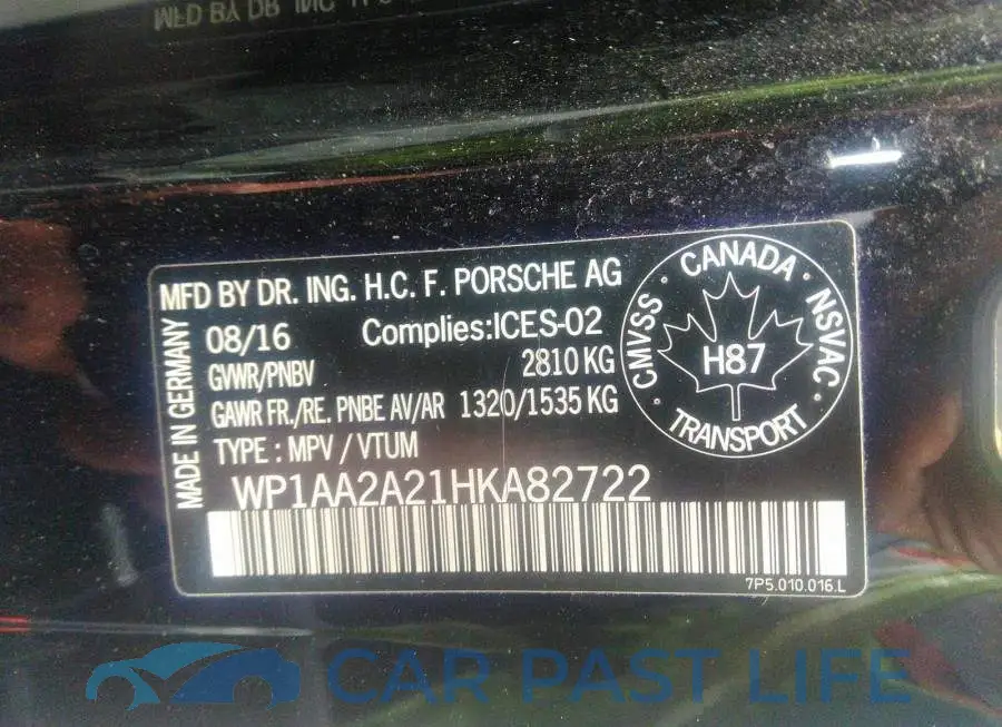 WP1AA2A21HKA82722# 9