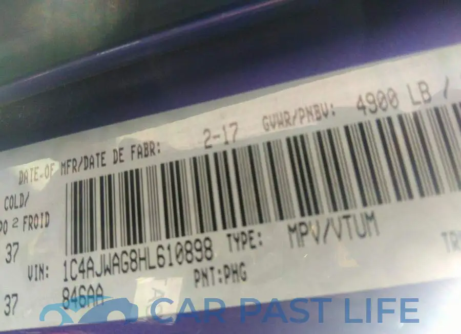 1C4AJWAG8HL610898# 9