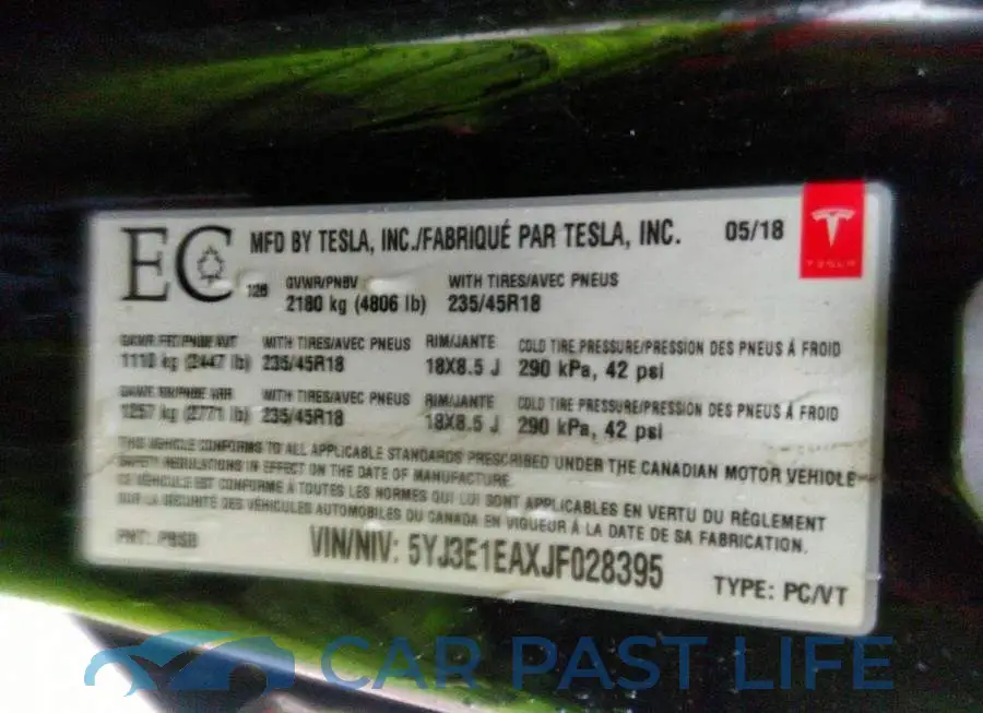 5YJ3E1EAXJF028395# 9