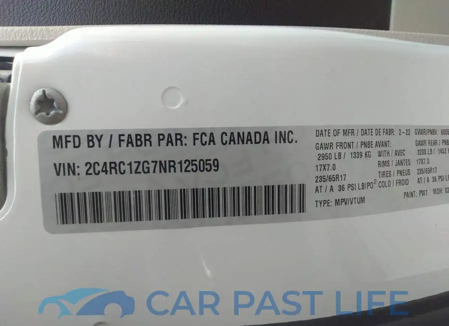 2C4RC1ZG7NR125059# 9