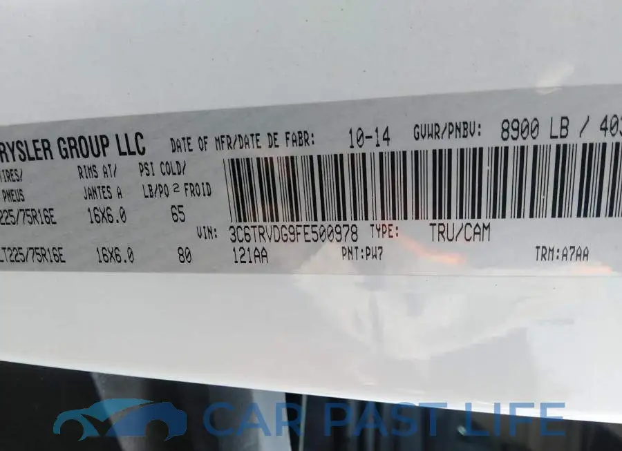 3C6TRVDG9FE500978# 9