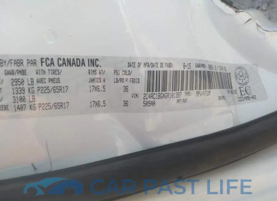 2C4RC1BGXGR101397# 9
