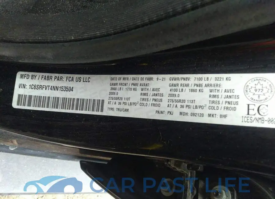 1C6SRFVT4NN153504# 9