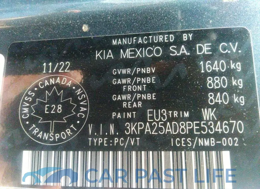 3KPA25AD8PE534670# 9