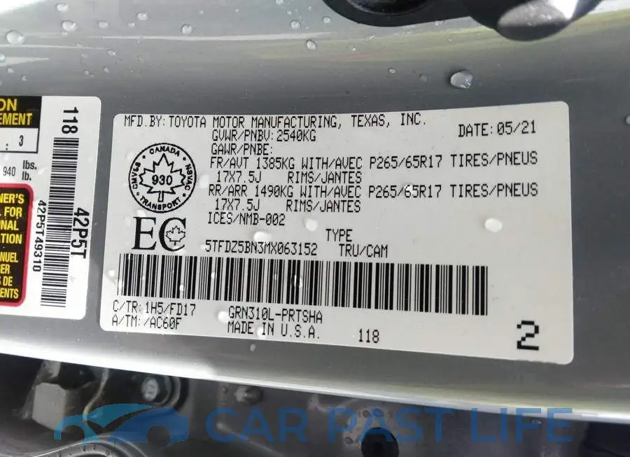5TFDZ5BN3MX063152# 9