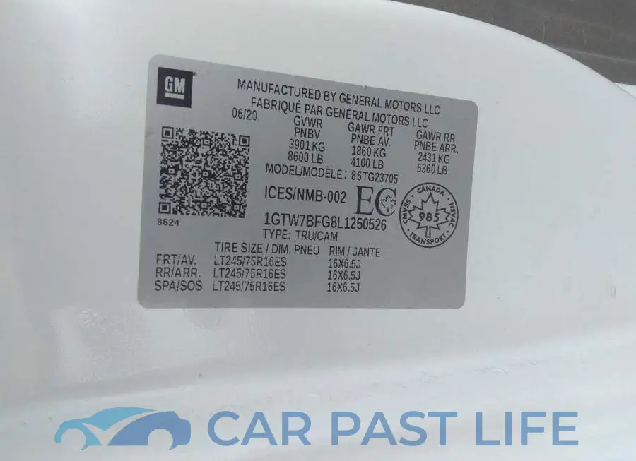1GTW7BFG8L1250526# 9