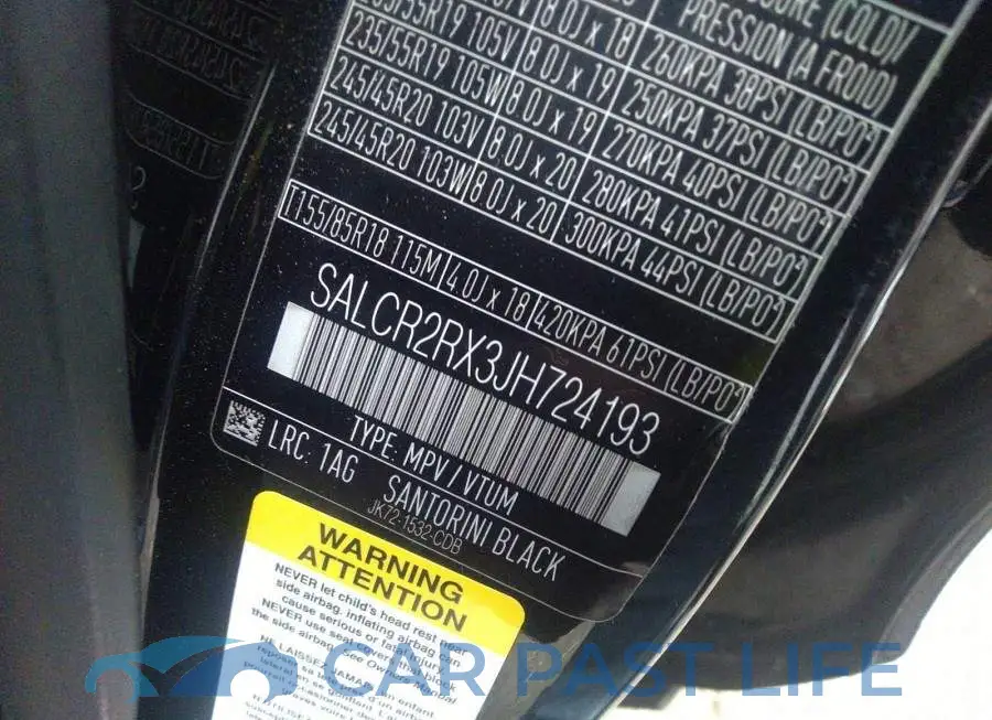 SALCR2RX3JH724193# 9