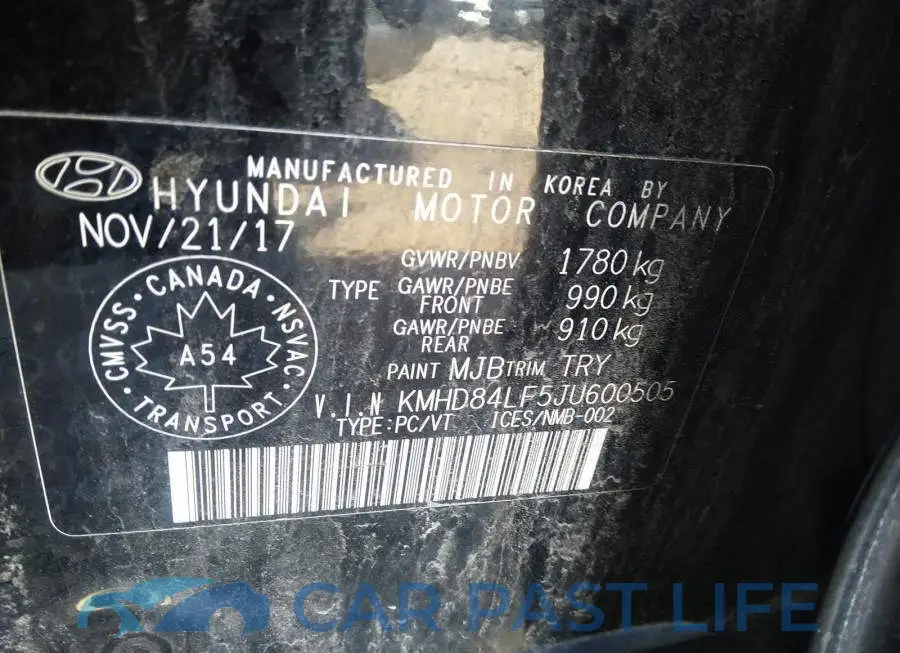 KMHD84LF5JU600505# 9