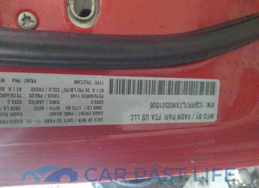 1C6RR7LTXMS501006# 9
