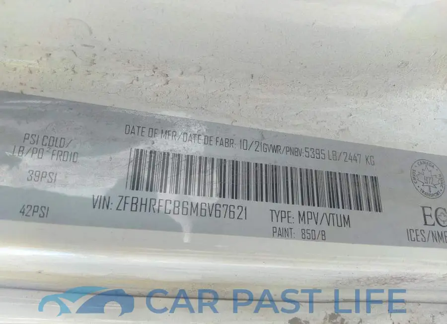 ZFBHRFCB6M6V67621# 9