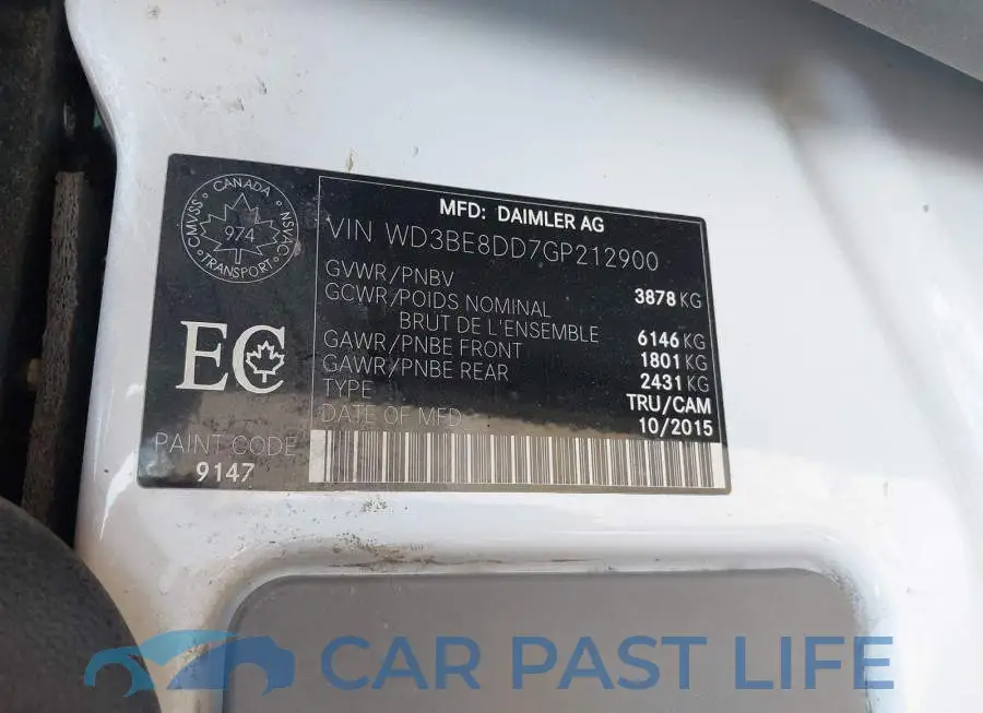 WD3BE8DD7GP212900# 9