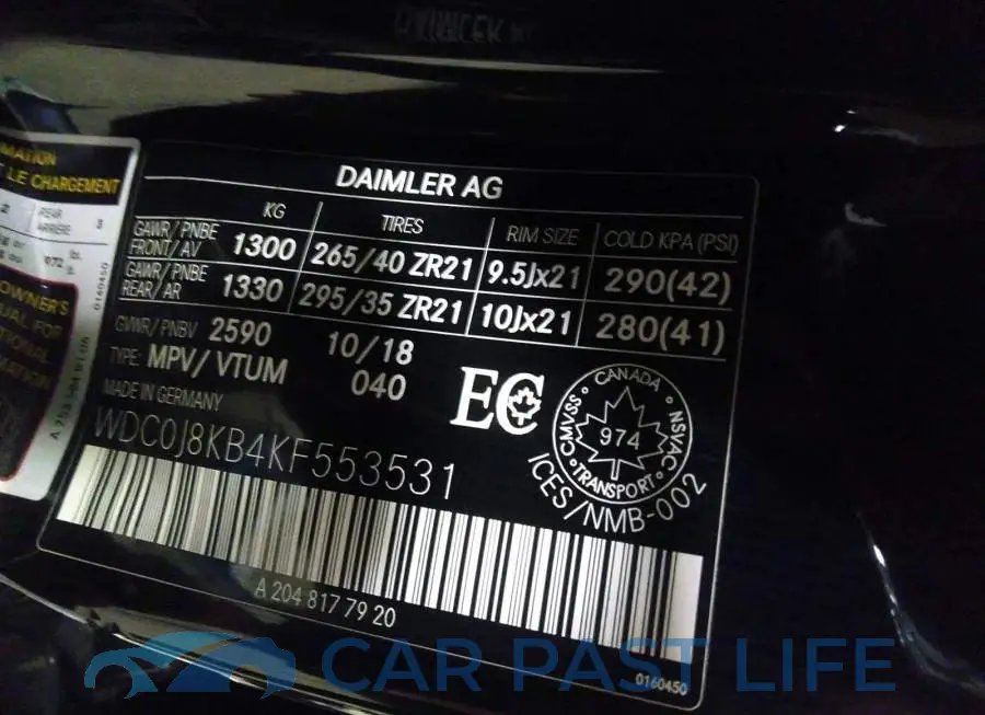 WDC0J8KB4KF553531# 9