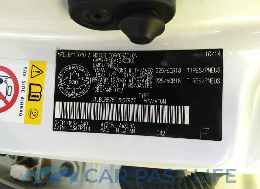 JTJBJRBZ5F2007977# 9