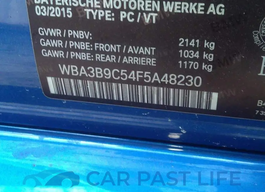 WBA3B9C54F5A48230# 9