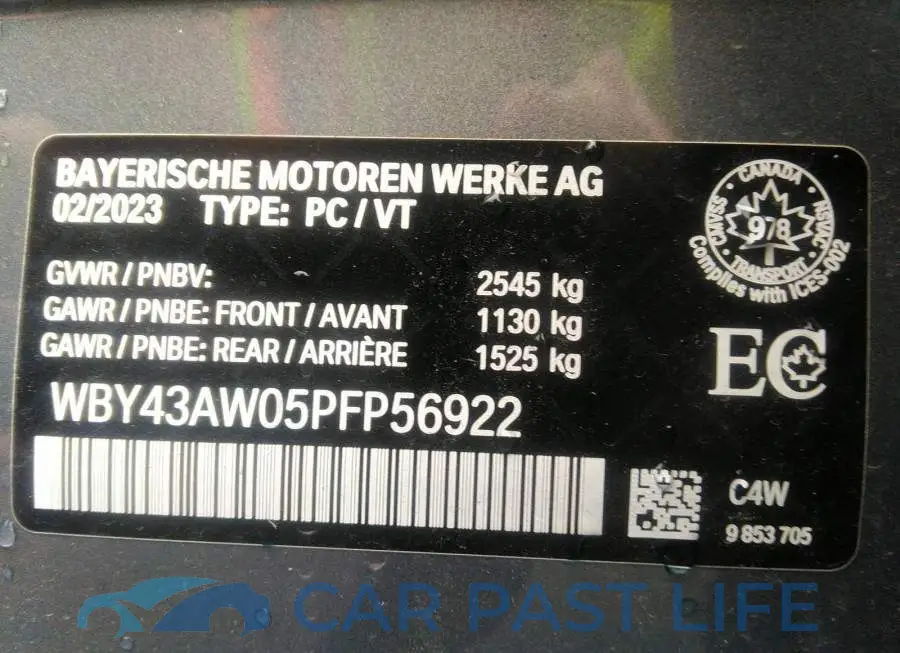 WBY43AW05PFP56922# 9