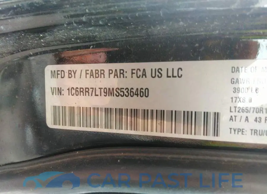 1C6RR7LT9MS536460# 9