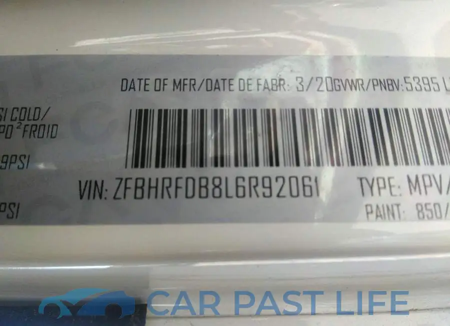 ZFBHRFDB8L6R92061# 9