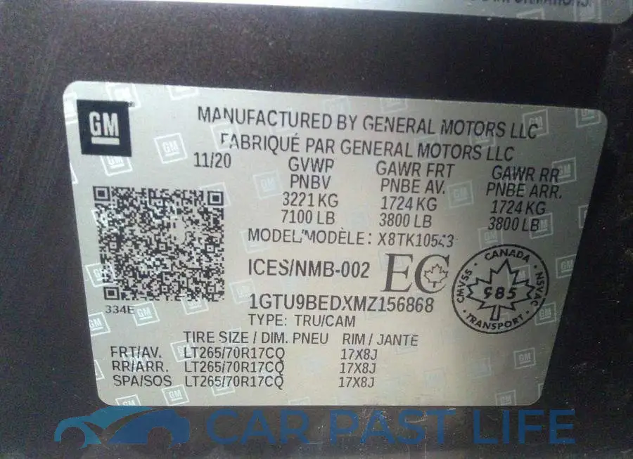 1GTU9BEDXMZ156868# 9