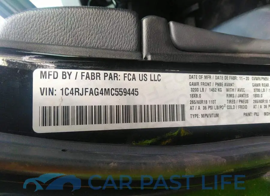 1C4RJFAG4MC559445# 9