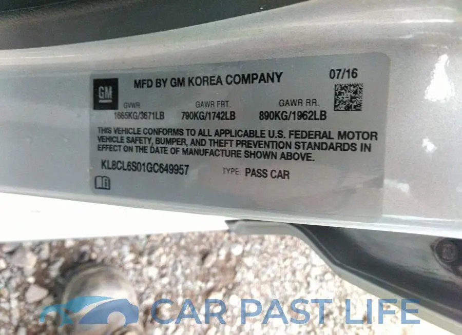 KL8CL6S01GC649957# 9