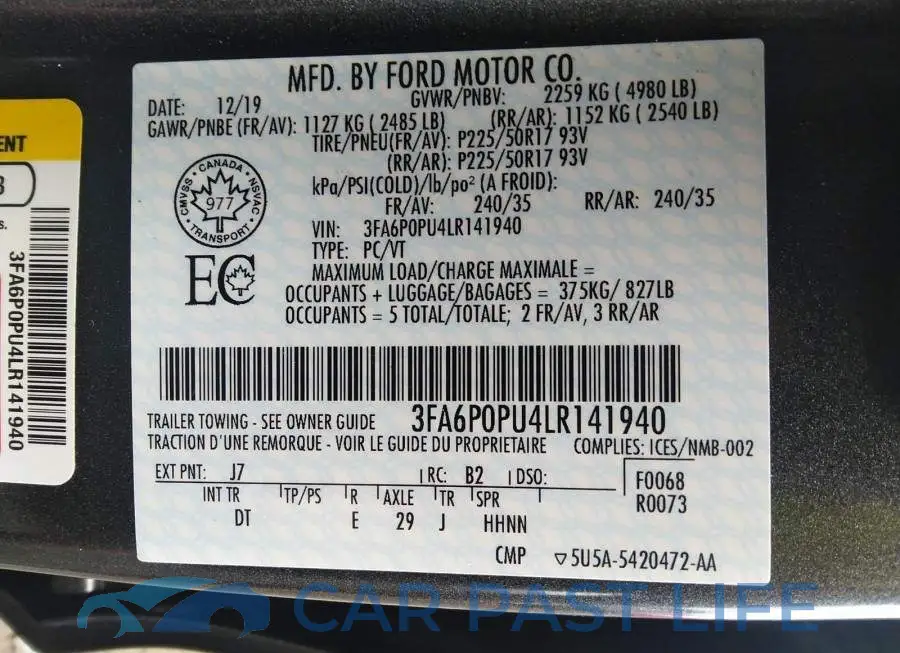 3FA6P0PU4LR141940# 9