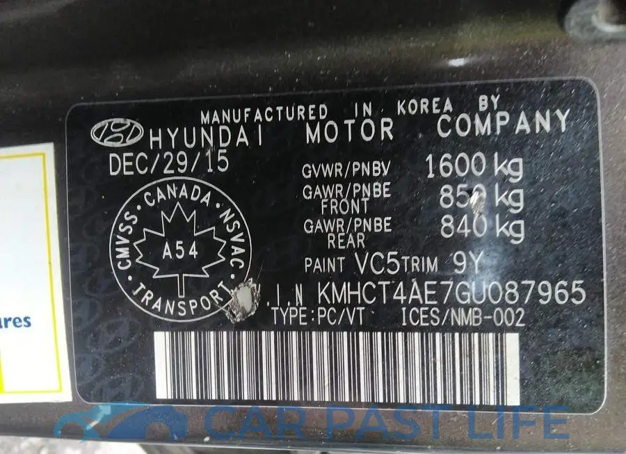 KMHCT4AE7GU087965# 9