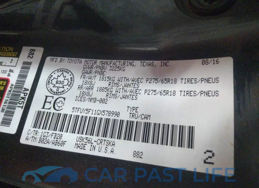 5TFUY5F11GX578990# 9