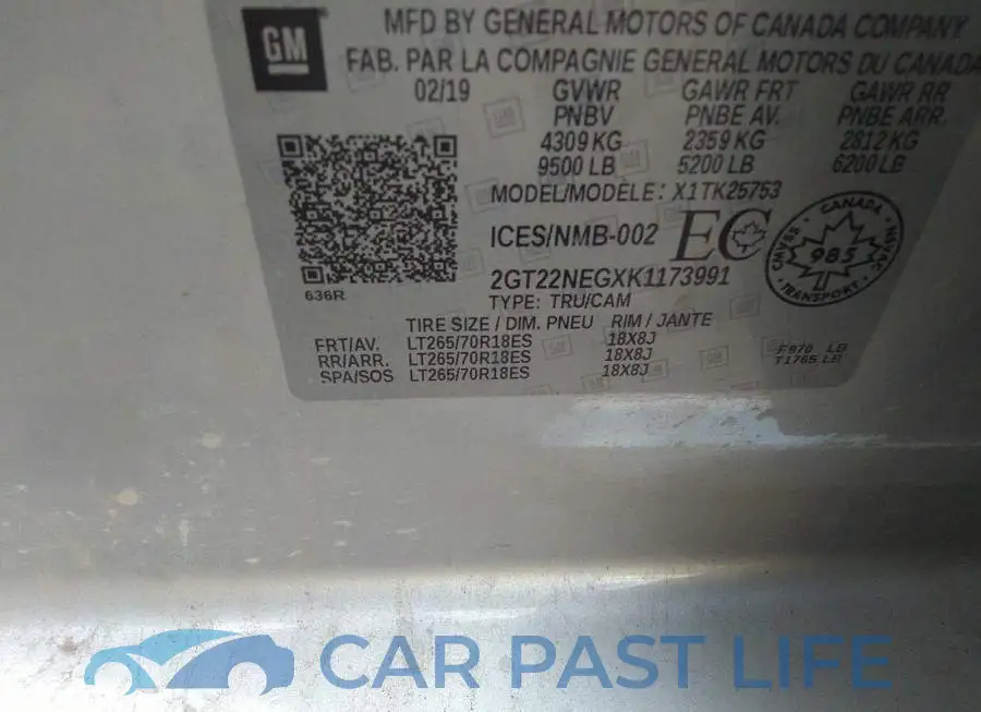 2GT22NEGXK1173991# 9