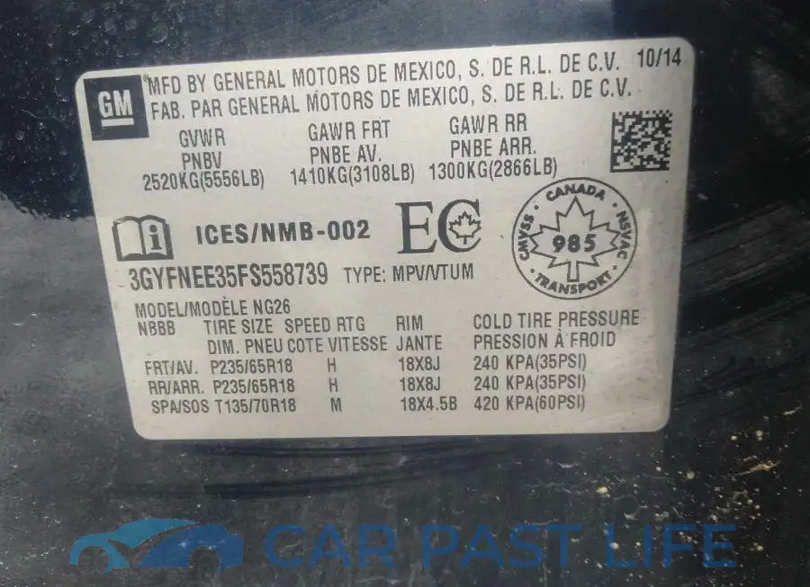 3GYFNEE35FS558739# 9