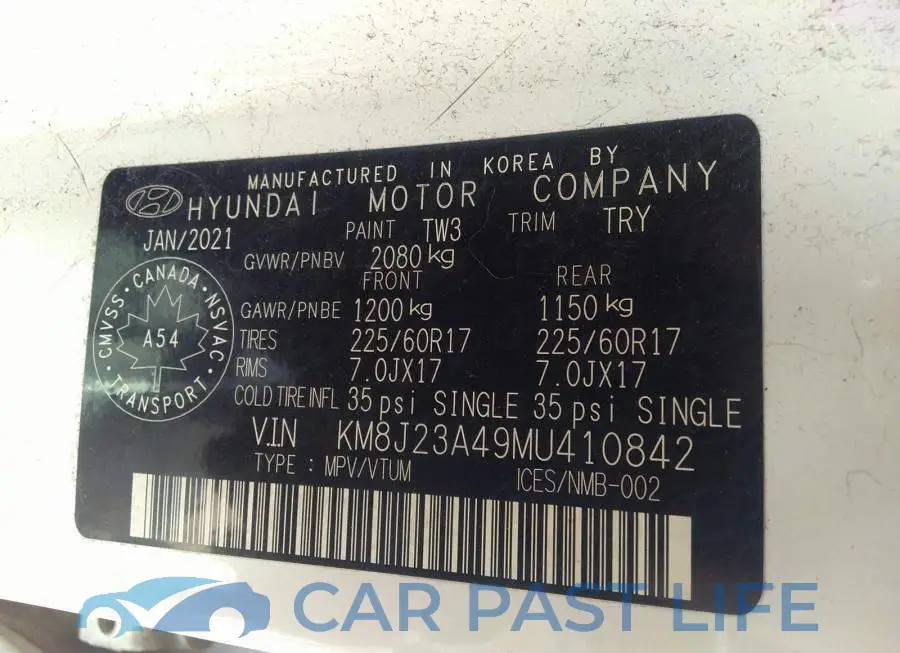 KM8J23A49MU410842# 9