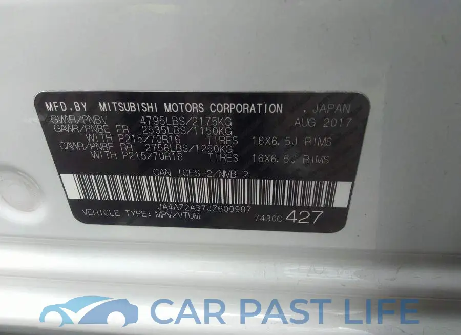 JA4AZ2A37JZ600987# 9