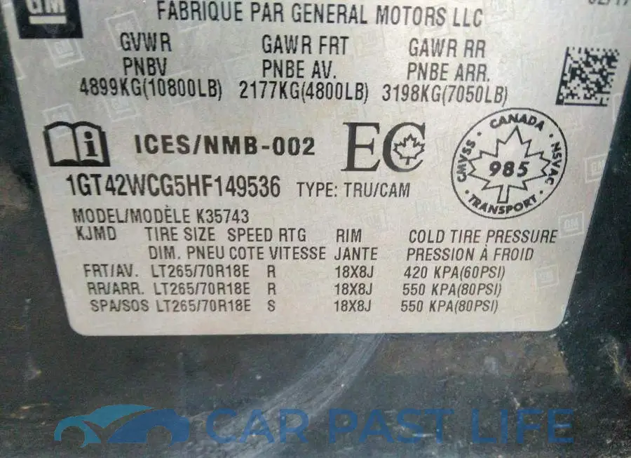 1GT42WCG5HF149536# 9