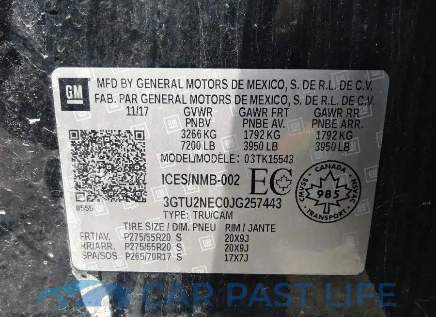 3GTU2NEC0JG257443# 9