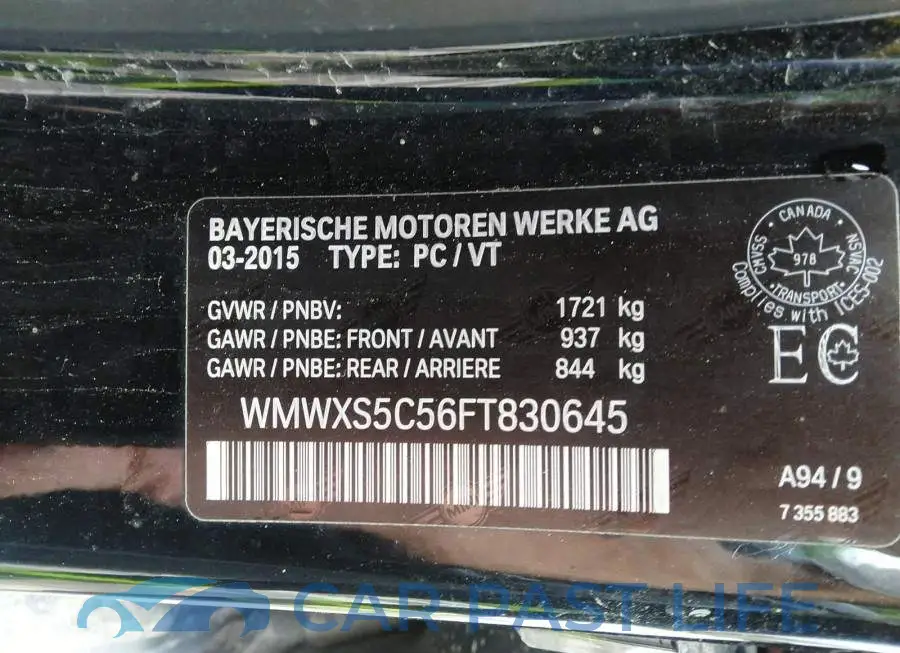 WMWXS5C56FT830645# 9